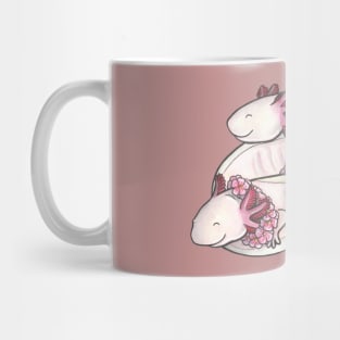 Sleeping axolotl pile Mug